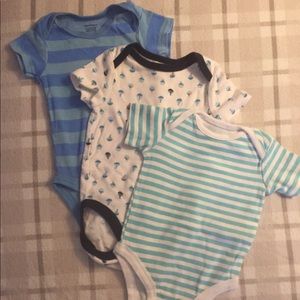 Lot of 3 Gerber Newborn Onesies with Stripes!